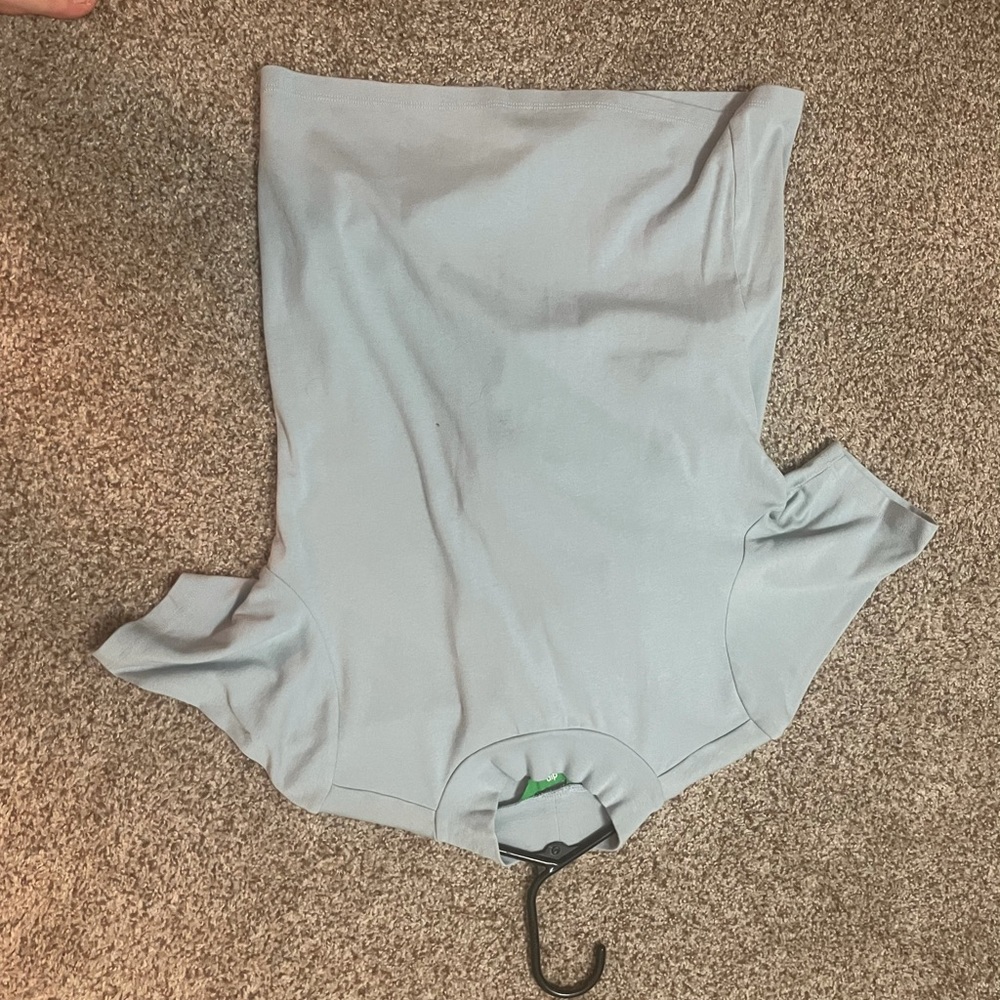 Blue low turtle neck